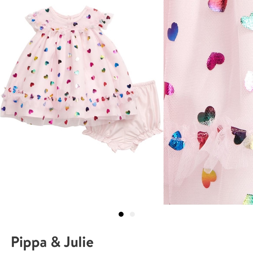 Pippa and Julie Baby Dress and Bloomers